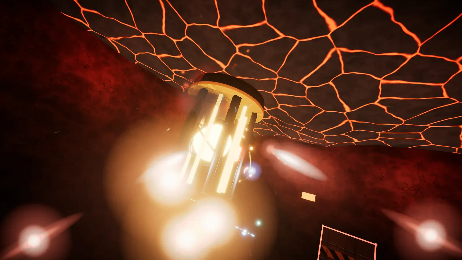 Plasma fire around the last reactor in The Crucible